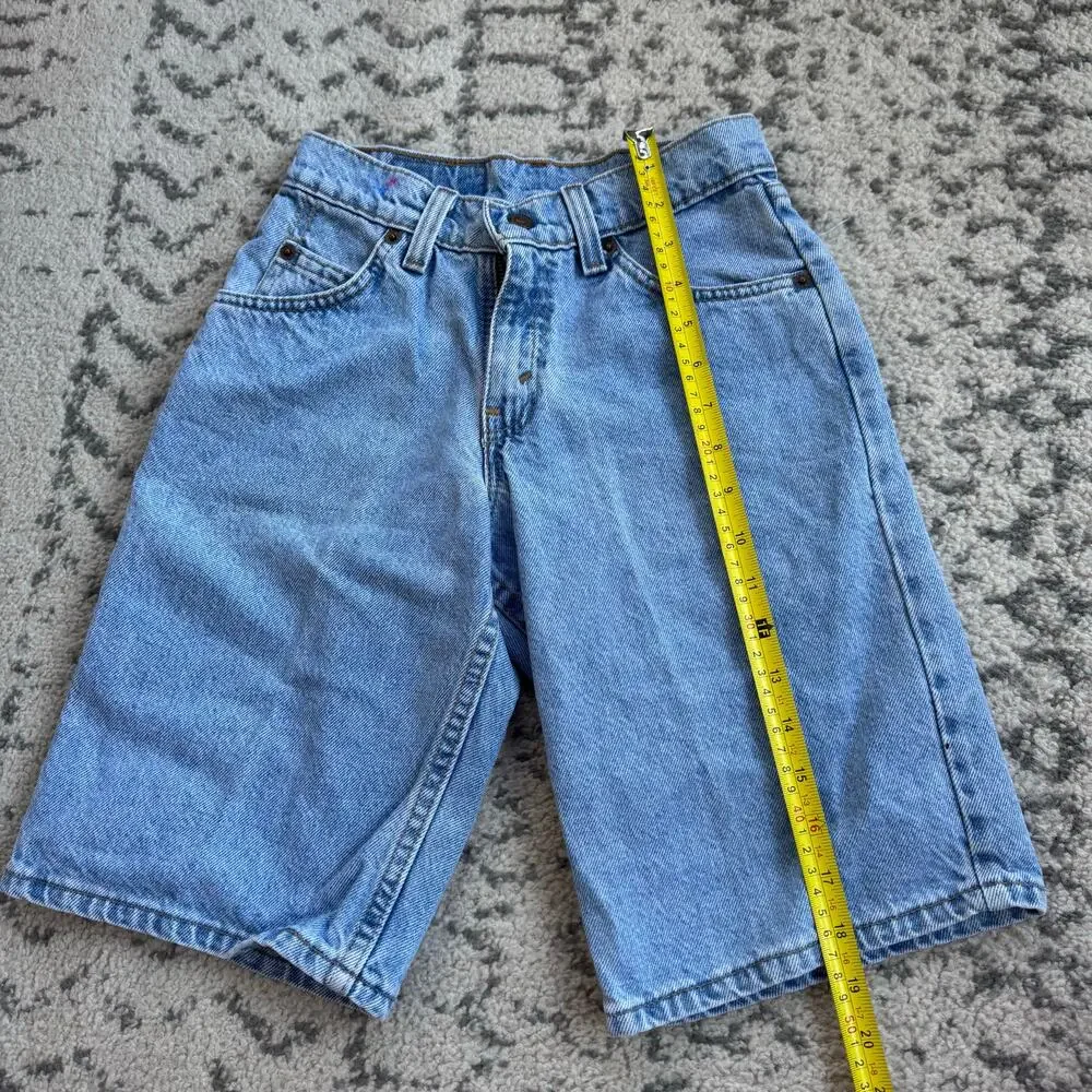 Vtg 1990s Levis Orange Tab Jean Shorts Regular Loose Fit Youth Size 10